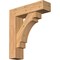 Ekena Millwork Merced Block Smooth Bracket w/ Offset Brace, Western Red Cedar, 7 1/2"W x 28"D x 32"H BKT0806X28X32MRC05SWR - alternate 1
